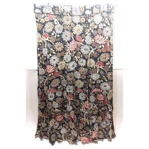 Sag Harbor Women's Med Floral Skirt Red Beige Black Midi Tiered Swing Pull On